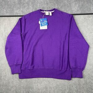 NWT 80s Champion Reverse Weave Crewneck Sweatshirt Mens Medium Purple USA 23x28